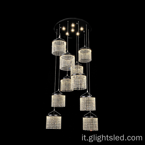 lampadari moderni a soffitto di lusso in cristallo K9 72w 120w